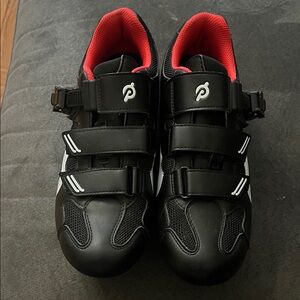 Peloton Black and Red Cycling Shoes